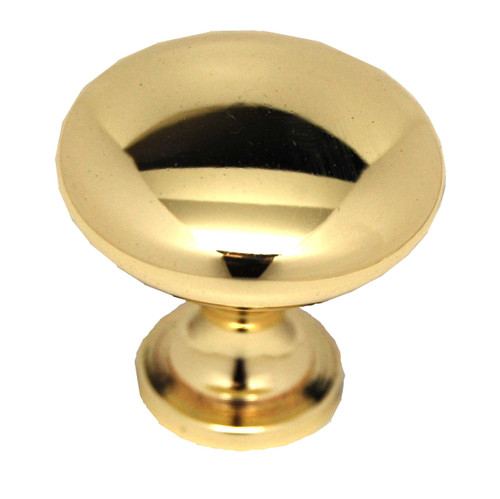 Polished Brass 1 1/4 Cabinet Knob, White Ceramic Center Kraftmaid 705