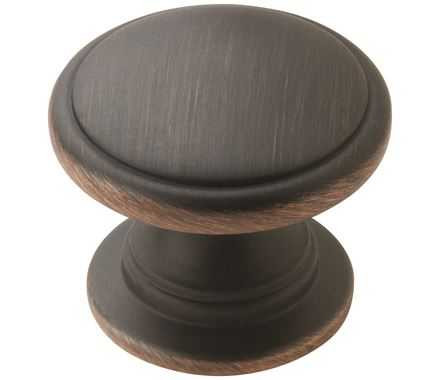 AMEROCK Ravino 1-1/4" Diameter Cabinet Knob in Oil Rubbed Bronze