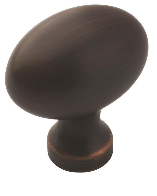 AMEROCK Vaile 1-3/8" Length Oval Cabinet Knob in Oil Rubbed Bronze