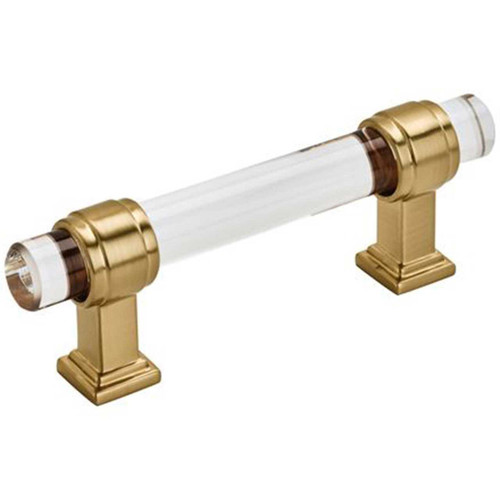 AMEROCK Glacio Glass Handle Cabinet Pull in Clear and Champagne Bronze (+5 Sizes)