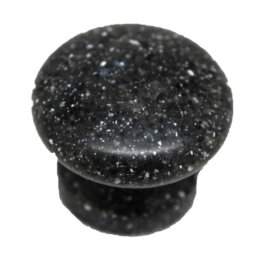 AMEROCK Allison Resin 1-1/8" Granite Speckle Round Cabinet Knob - Black 14111SKB
