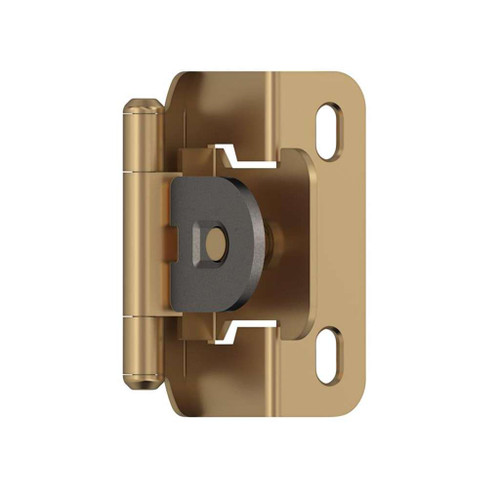 AMEROCK Single Demountable 1/2" Overlay Cabinet Hinge (pair) in Champagne Bronze