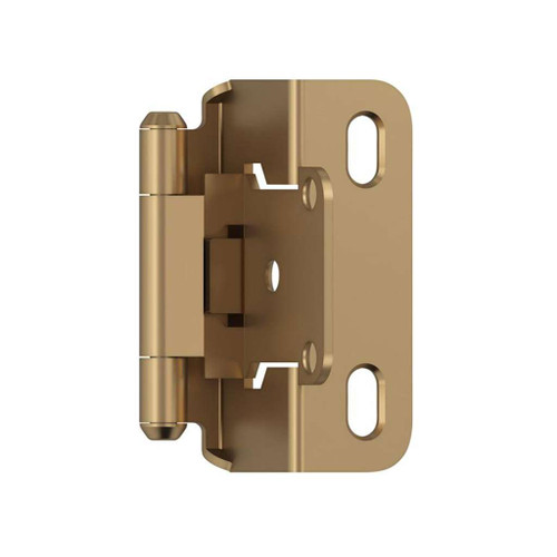 AMEROCK Self Closing Partial Wrap 1/2" Overlay Cabinet Hinge (pair) in Champagne Bronze