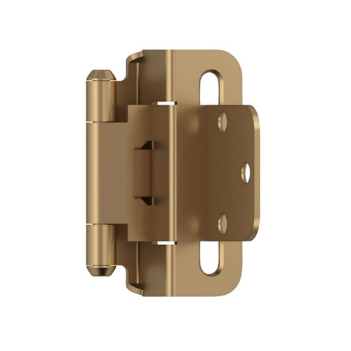AMEROCK Self Closing 3/8" Inset Partial Wrap Cabinet Hinge (pair) in Champagne Bronze