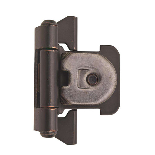 AMEROCK Double Demountable 1/4" Overlay Cabinet Hinge (pair) in Oil Rubbed Bronze