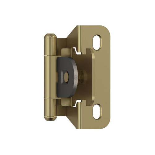 AMEROCK Single Demountable 1/4" Overlay Cabinet Hinge (pair) in Golden Champagne