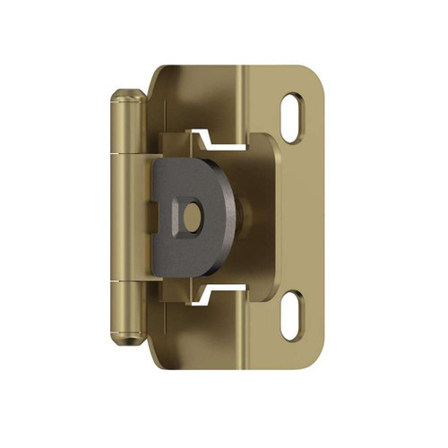 AMEROCK Single Demountable 1/2" Overlay Cabinet Hinge (pair) in Golden Champagne