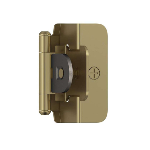 AMEROCK Double Demountable 1/2" Overlay Cabinet Hinge (pair) in Golden Champagne