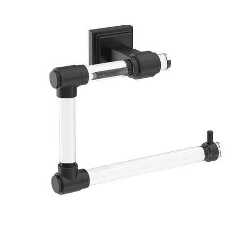 AMEROCK Glacio 5-7/16" Length Hanging Towel Ring in Clear and Matte Black