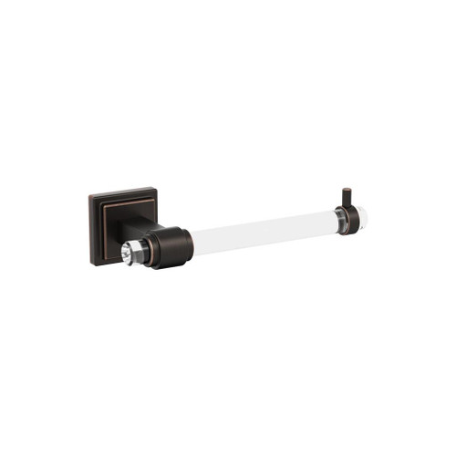 AMEROCK Glacio Single Post Toilet Paper Holder in Clear and Oil Rubbed Bronze