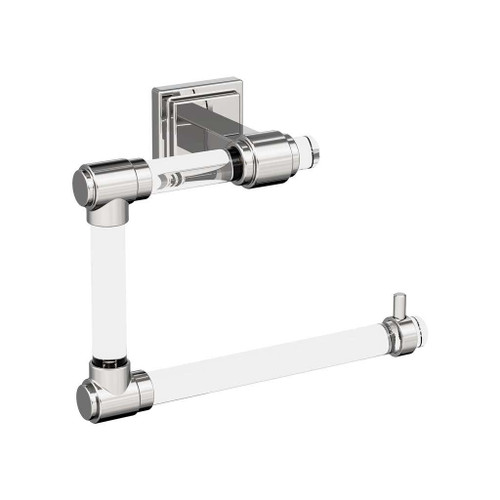 AMEROCK Glacio 5-7/16" Length Hanging Towel Ring in Clear and Chrome
