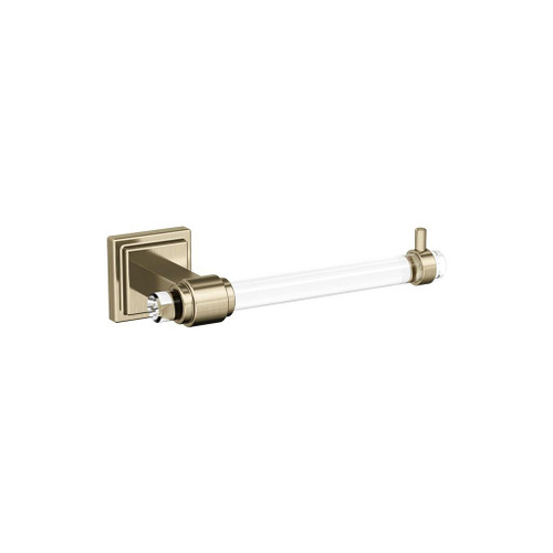AMEROCK Glacio Single Post Toilet Paper Holder in Clear and Golden Champagne