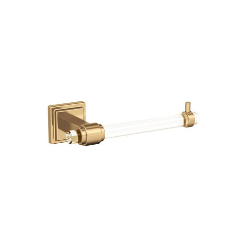 AMEROCK Glacio Single Post Toilet Paper Holder in Clear and Champagne Bronze