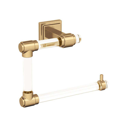 AMEROCK Glacio 5-7/16" Length Hanging Towel Ring in Clear and Champagne Bronze