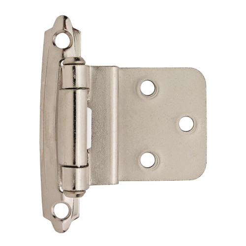 AMEROCK Self Closing Face Mount 3/8" Inset Cabinet Hinge (pair) in Chrome