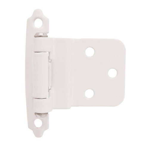 AMEROCK Self Closing Face Mount 3/8" Inset Cabinet Hinge (pair) in White