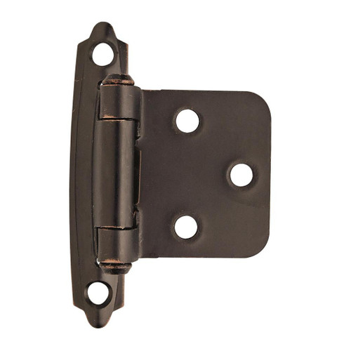 AMEROCK Self Closing Face Mount Variable Overlay Cabinet Hinge (pair) in Oil Rubbed Bronze