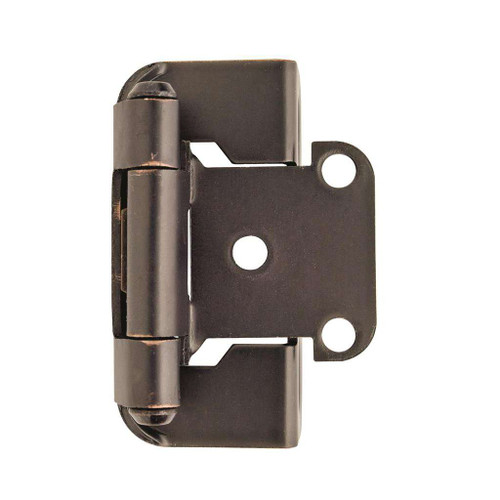 AMEROCK Self Closing Partial Wrap 1/2" Overlay Cabinet Hinge (pair) in Oil Rubbed Bronze