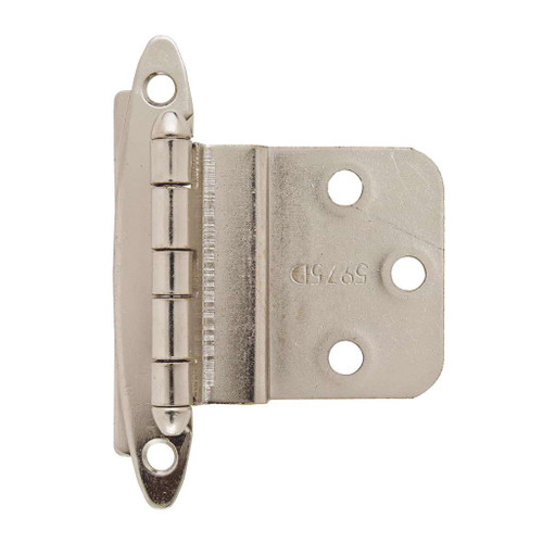 AMEROCK No Spring Face Mount 3/8" Inset Cabinet Hinge (pair) in Polished Chrome