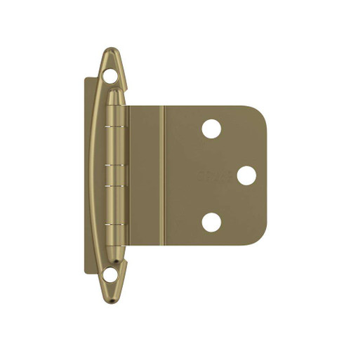 AMEROCK No Spring Face Mount 3/8" Inset Cabinet Hinge (pair) in Golden Champagne