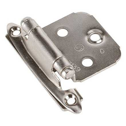 AMEROCK Face Mount Self Closing Variable Overlay Cabinet Hinge (pair) in Nickel