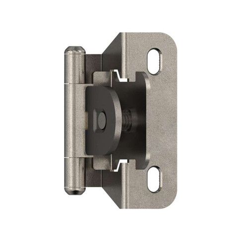 AMEROCK Single Demountable 1/4" Overlay Cabinet Hinge (pair) in Nickel