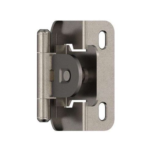 AMEROCK Single Demountable 1/2" Overlay Cabinet Hinge (pair) in Nickel
