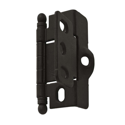 AMEROCK 3/4" Door Thick Full Inset Full Wrap Cabinet Hinge with Ball Ends in Flat Black