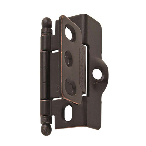 AMEROCK 3/4" Door Thick Full Inset Full Wrap Cabinet Hinge with Ball Ends in Oil Rubbed Bronze