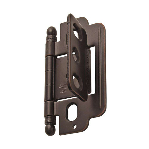AMEROCK 3/4" Door Thick Full Inset Partial Wrap Cabinet Hinge in Oil Rubbed Bronze