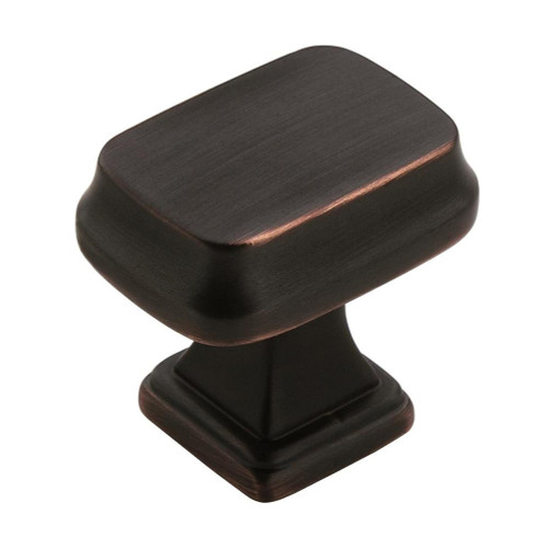 AMEROCK Revitalize 1-1/4" Length Rectangle Cabinet Knob in Oil Rubbed Bronze