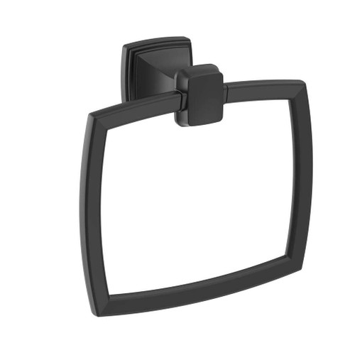 AMEROCK Revitalize 7-1/8" Long Hanging Towel Ring in Matte Black