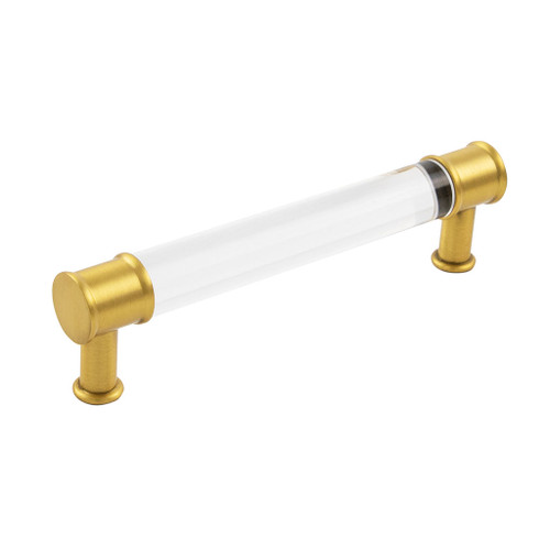 HICKORY Midway Handle Cabinet Pulls in Brushed Golden Brass and Clear (+5 Sizes)