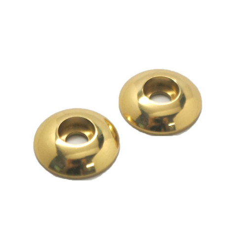 AMEROCK Round Base Backplate for Wire Pulls in Polished Brass