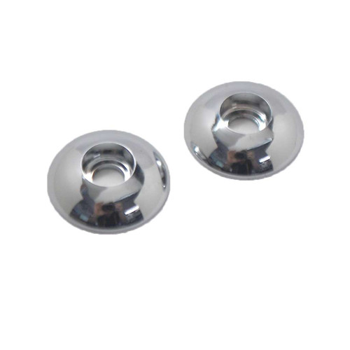 AMEROCK Round Base Backplate for Wire Pulls in Polished Chrome