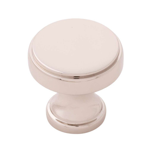 BELWITH KEELER Brownstone 1-1/4" Diameter Cabinet Knob in Polished Nickel