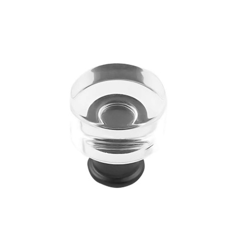 HICKORY Midway Round Cabinet Knob in Matte Black and Clear (+2 Sizes)