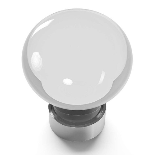 HICKORY Crystal Palace 1-3/8" Diameter Glass Ball Cabinet Knob in Clear and Satin Nickel