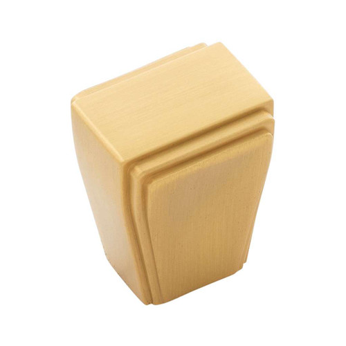 BELWITH KEELER Belleclaire 1" Length Rectangle Cabinet Knob in Brushed Golden Brass