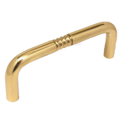 AMEROCK 3" Centers Wire Cabinet Pull in Polished Brass
