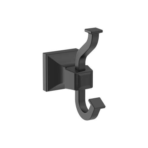 AMEROCK Mulholland Double Robe Hook in Matte Black