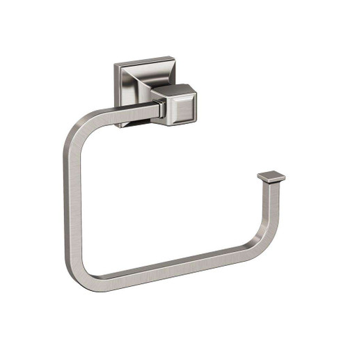 AMEROCK Mulholland 6-13/16" Long Hanging Towel Ring in Brushed Nickel