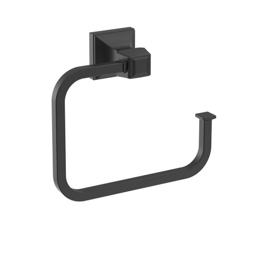 AMEROCK Mulholland 6-13/16" Long Hanging Towel Ring in Matte Black