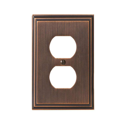 AMEROCK Mulholland Duplex Outlet Wall Plate in Oil Rubbed Bronze