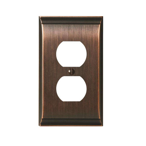 AMEROCK Candler Duplex Outlet Wall Plate in Oil Rubbed Bronze
