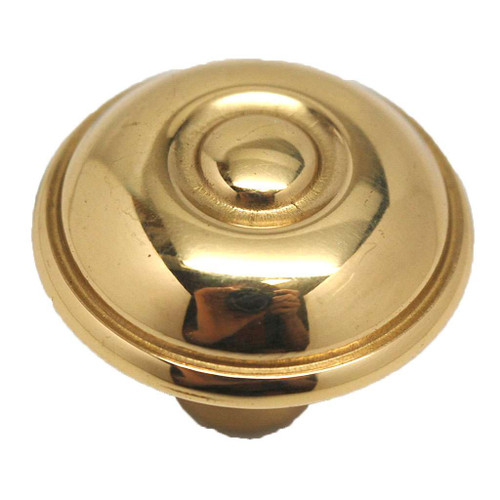 AMEROCK 1-1/4" Diameter Ring Cabinet Knob in Bright Brass