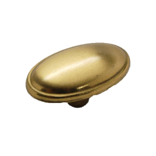 BELWITH 1-3/4" Length Oval Cabinet Knob in Satin Brass