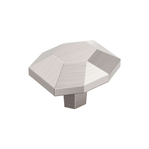 AMEROCK St. Vincent 1-5/8" Length Geometric Cabinet Knob in Satin Nickel