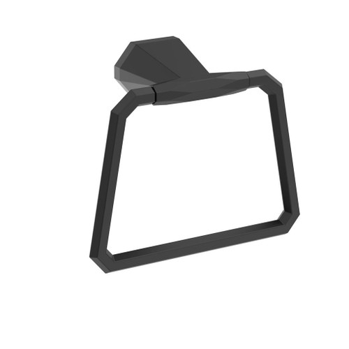 AMEROCK St. Vincent 6-3/4" Long Hanging Towel Ring in Matte Black