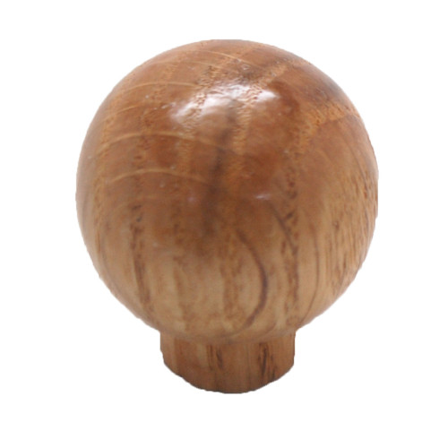 BELWITH 1-3/16" Diameter Ball Cabinet Knob in Unfinished Oak